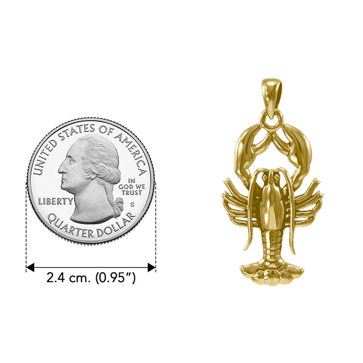 Lobster Solid Gold Pendant GPD4380