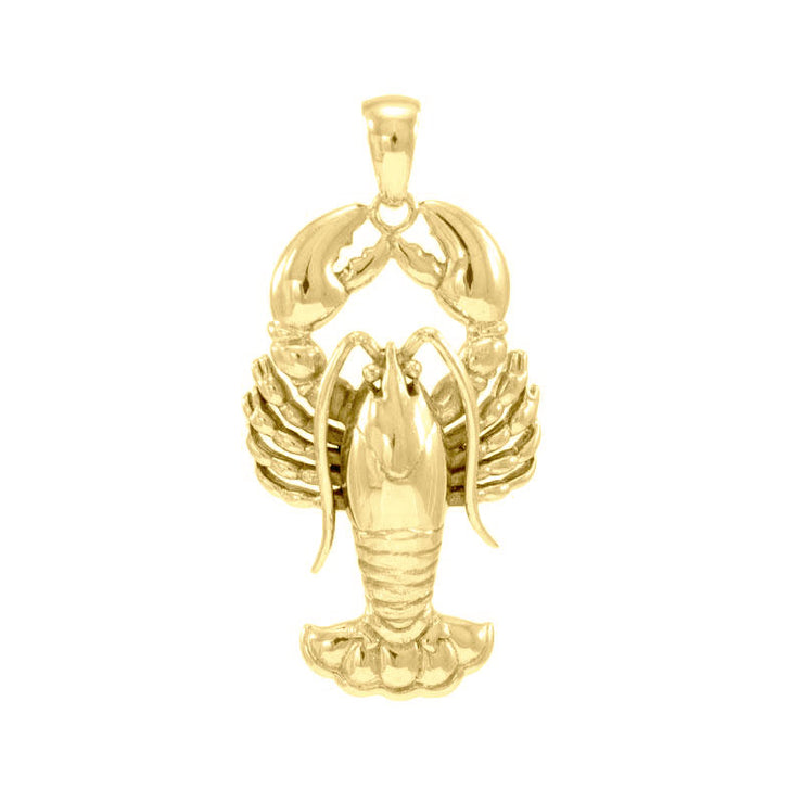 Large Lobster Solid Gold Pendant GPD4381