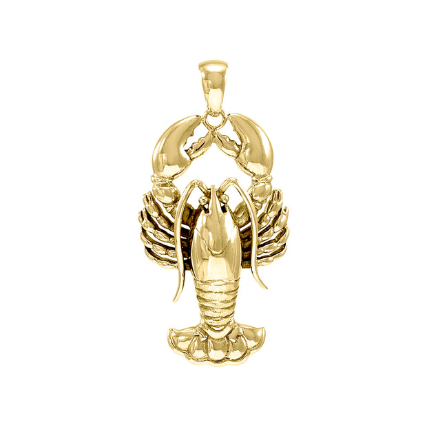 Large Lobster Solid Gold Pendant GPD4381