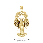 Large Lobster Solid Gold Pendant GPD4381