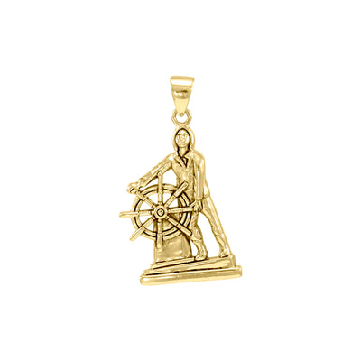 Gloucester Fisherman’s Memorial Solid Gold Pendant GPD4409