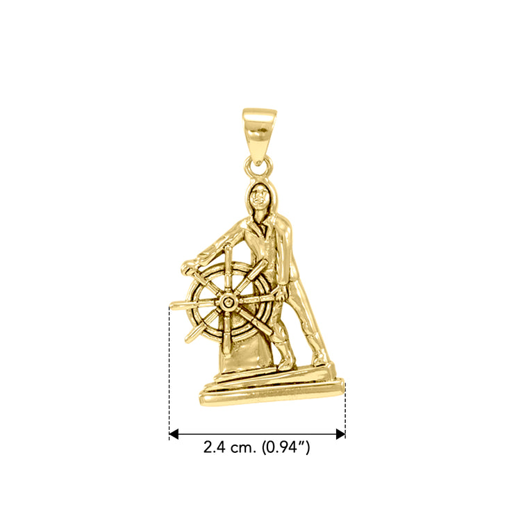 Gloucester Fisherman’s Memorial Solid Gold Pendant GPD4409