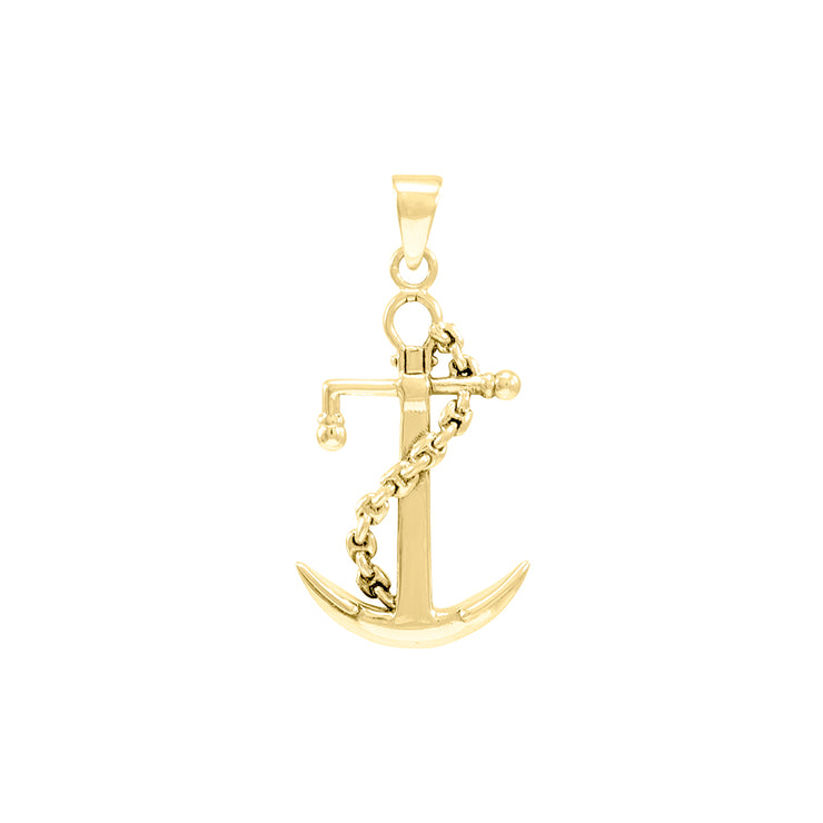 Anchor Solid Gold Pendant GPD4416