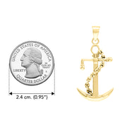 Anchor Solid Gold Pendant GPD4416