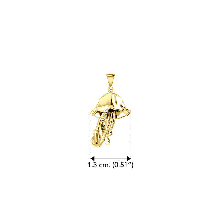 Jellyfish Solid Gold Pendant GPD5412