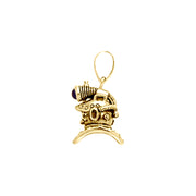 Kirby Morgan Cave Dive Helmet Solid Gold Pendant with Gemstone GPD599