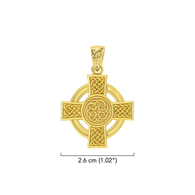 Celtic Cross Solid Gold Pendant GPD6018