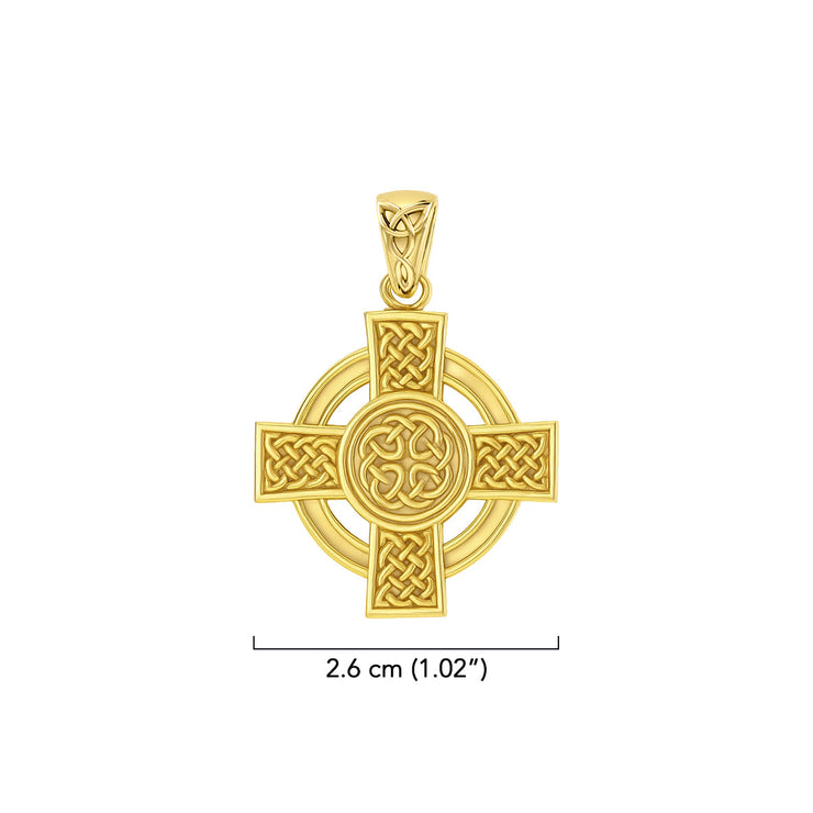 Celtic Cross Solid Gold Pendant GPD6018