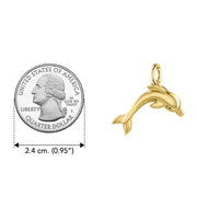 Oceanic Bonds Solid Gold Friendly Dolphins Pendant GPD6223