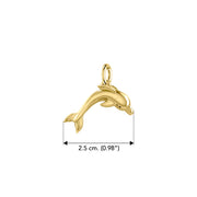 Oceanic Bonds Solid Gold Friendly Dolphins Pendant GPD6223