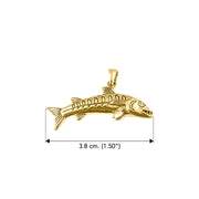 Barracudas Fish Solid Gold Pendant GPD6234