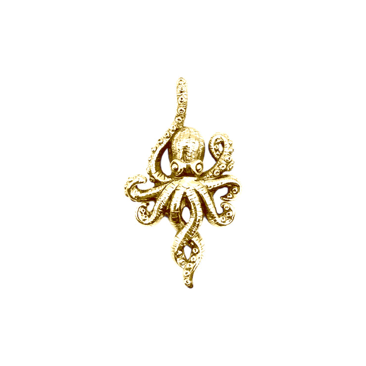 Octopus Solid Gold Pendant with Hidden Bale GPD6285