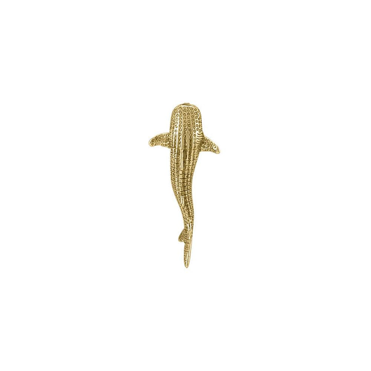 Small Whale Shark with Hidden Bale Solid Yellow Gold Pendant GPD6303