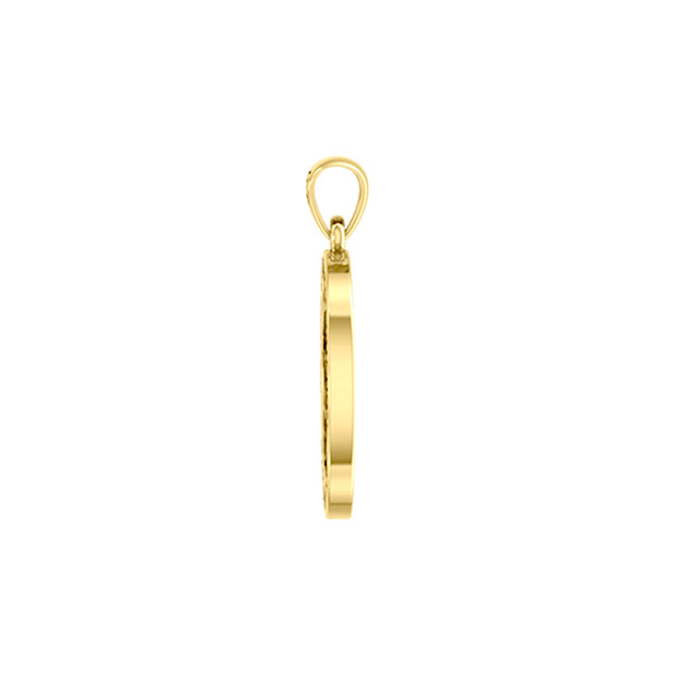 Peace with Faith Symbols Solid Yellow Gold Pendant GPD6360