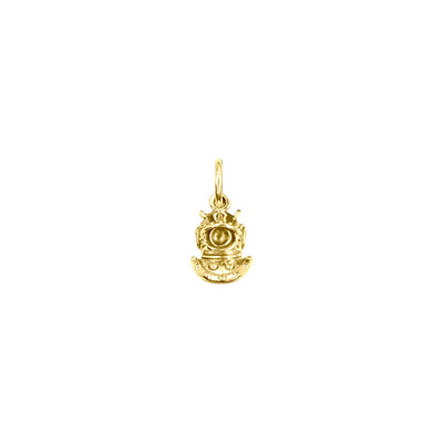 Dive Helmet Solid Gold Pendant GPD6412