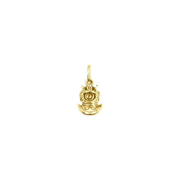 Dive Helmet Solid Gold Pendant GPD6412
