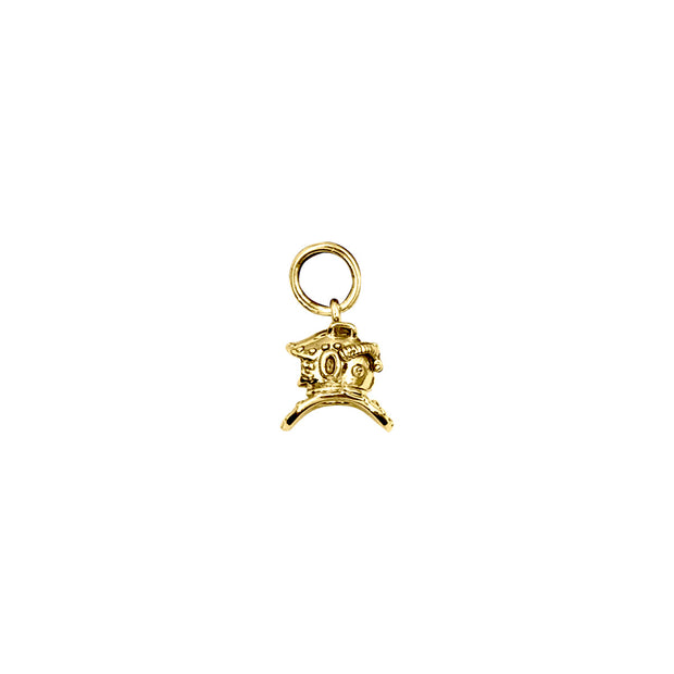 Dive Helmet Solid Gold Pendant GPD6412