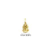 Dive Helmet Solid Gold Pendant GPD6412