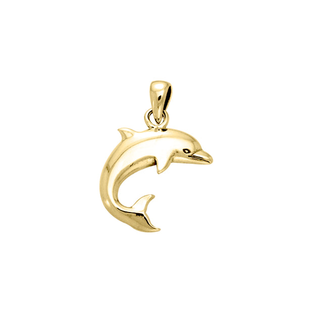 Dolphin Solid Gold Pendant GPD831