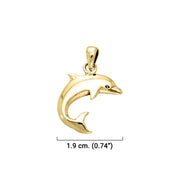 Dolphin Solid Gold Pendant GPD831