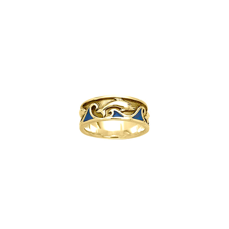 The layful Dolphin Solid Gold Ring GRI042