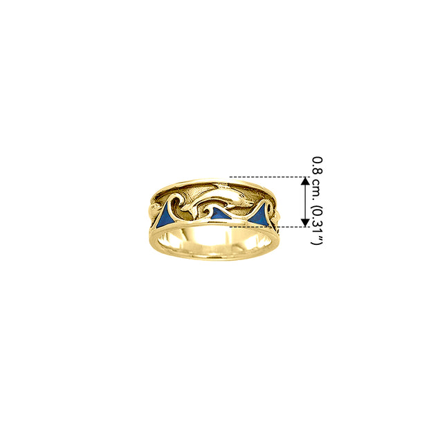 The layful Dolphin Solid Gold Ring GRI042