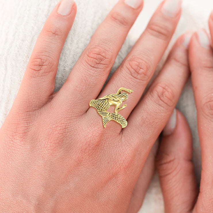 Mermaid Wrap Solid Gold Ring GRI1327