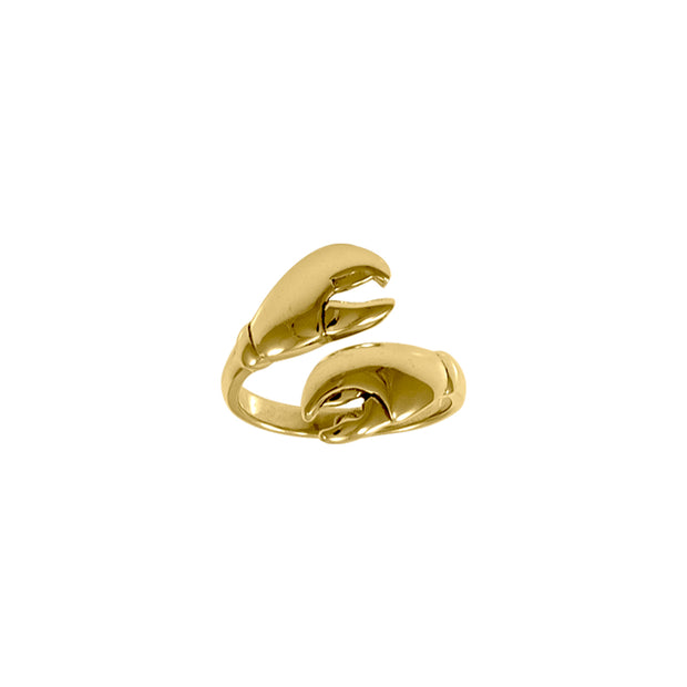 Lobster Claw Solid Gold Wrap Ring GRI1416