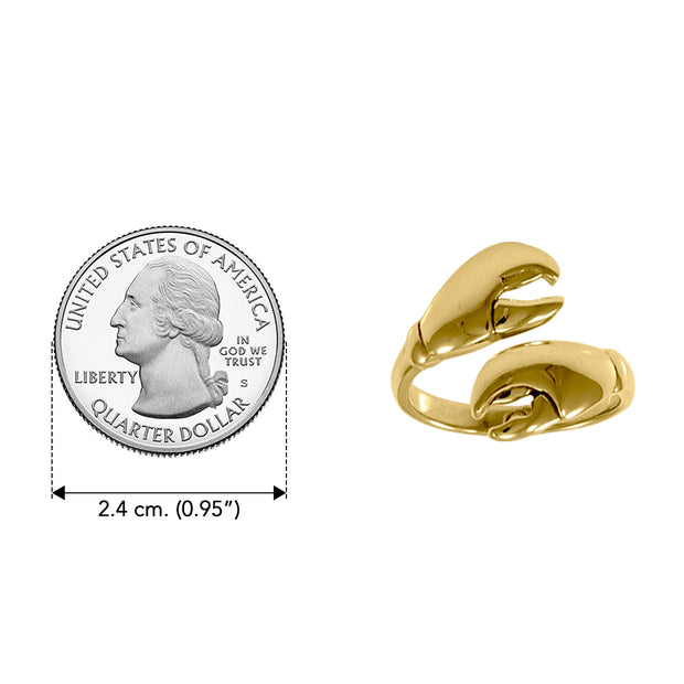 Lobster Claw Solid Gold Wrap Ring GRI1416