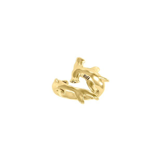 Independently strong hammerhead shark Solid Gold Ring GRI1614