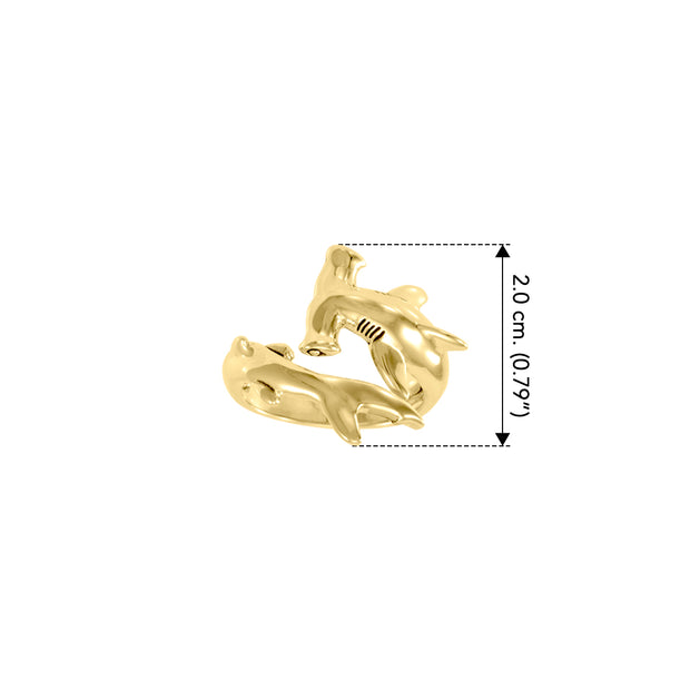 Independently strong hammerhead shark Solid Gold Ring GRI1614