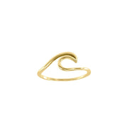 Wave Solid Yellow Gold Ring GRI1632