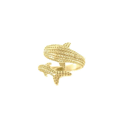 Whale Shark Solid Yellow Gold Ring GRI1652