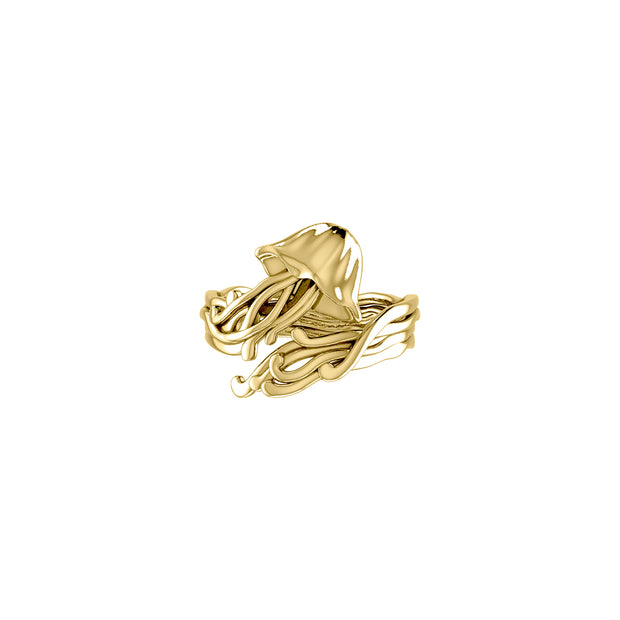 Jellyfish Solid Gold Wrap Ring GRI1896