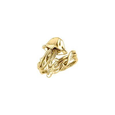 Jellyfish Solid Gold Wrap Ring GRI1896