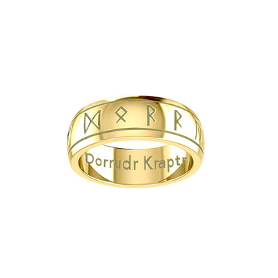 Steve Miller Runic 14 Karat Yellow Gold Spinner Ring GRI2194