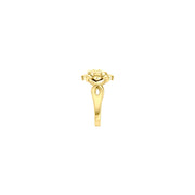 Manipura Solar Plexus Chakra with Celtic Designs Solid Yellow Gold Ring GRI2338