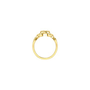 Manipura Solar Plexus Chakra with Celtic Designs Solid Yellow Gold Ring GRI2338