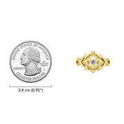 Manipura Solar Plexus Chakra with Celtic Designs Solid Yellow Gold Ring GRI2338