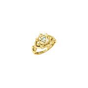 Manipura Solar Plexus Chakra with Celtic Designs Solid Yellow Gold Ring GRI2338