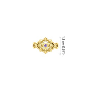 Manipura Solar Plexus Chakra with Celtic Designs Solid Yellow Gold Ring GRI2338