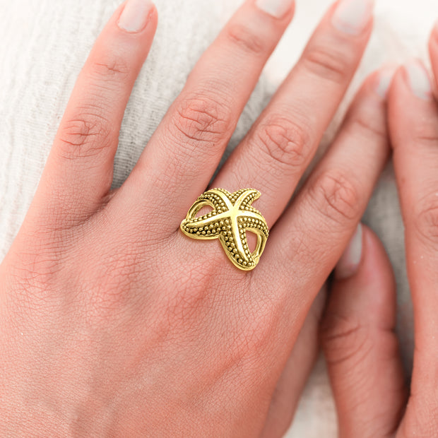 Starfish Solid Gold Ring GRI2547