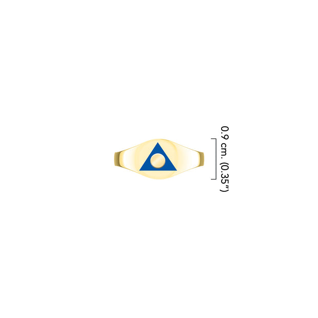 Al-Anon Solid Gold Ring with Blue Enamel GRI2562