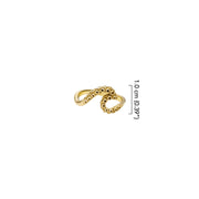 Wave with Octopus Tentacles Solid Gold Ring GRI2575