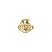 DiveSilver Nautilus and Wave Solid Gold Ring GRI2576