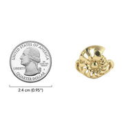 DiveSilver Nautilus and Wave Solid Gold Ring GRI2576
