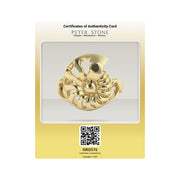 DiveSilver Nautilus and Wave Solid Gold Ring GRI2576