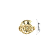 DiveSilver Nautilus and Wave Solid Gold Ring GRI2576