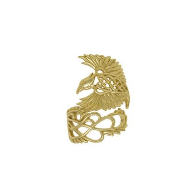 Honor The Flying Phoenix ~ Solid Gold Ring GRI2583