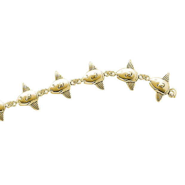 Incredible sea creature there is ~ Sun Fish Solid Gold Link Bracelet GTBG522